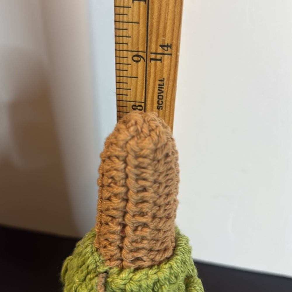 Mudpie Green and Brown Crochet Gourds Set of 3 Decor Fall - Picture 4 of 5